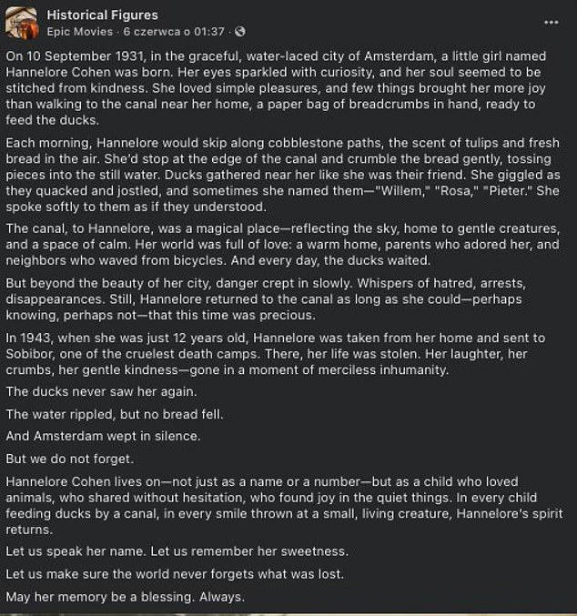 Fake Holocaust Post