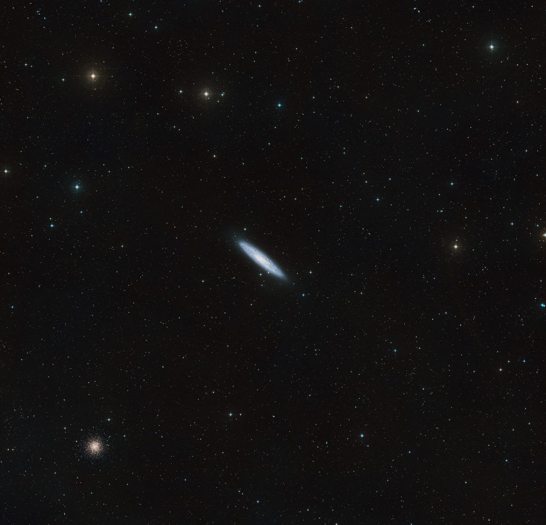 This image is a colour composite made from exposures from the Digitized Sky Survey 2 (DSS2). The field of view is approximately 3.7 x 3.6 degrees. Credit: ESO/Digitized Sky Survey 2.