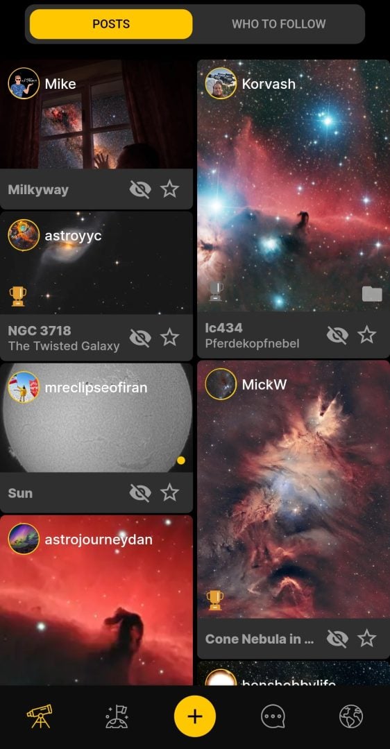 This is how the feed looks on Picastro app