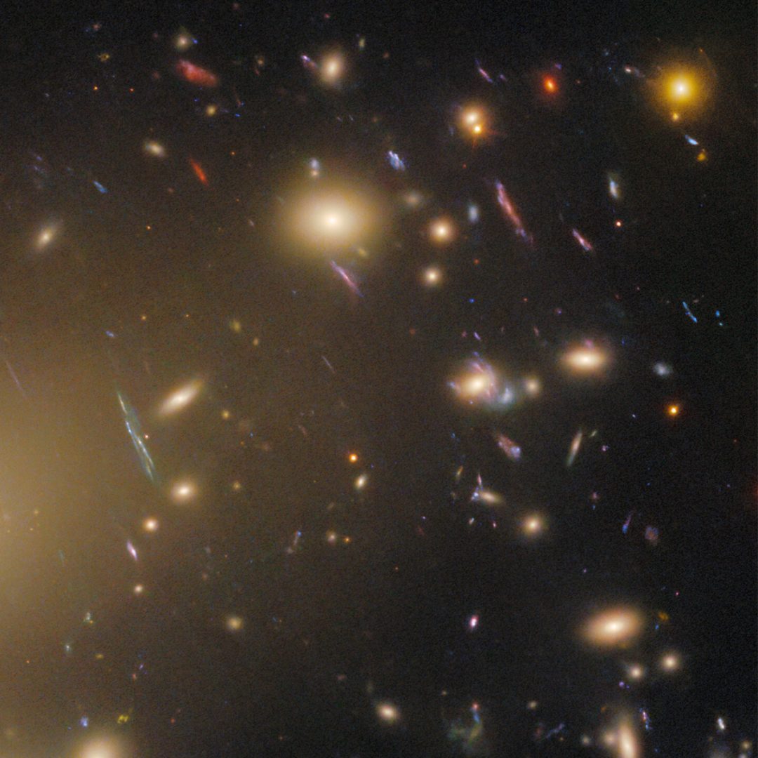 Instances of gravitational lensing. Credit: ESA/Hubble & NASA, M. Postman, P. Kelly