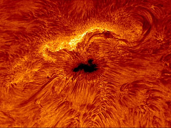 Sunspot captured with SR127QT Chromosphere model