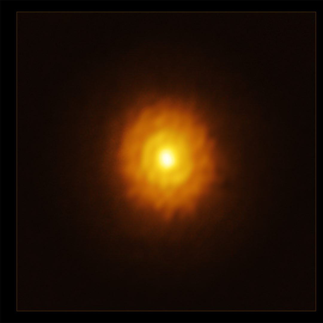 New observation of MP Mus. Credit: ALMA(ESO/NAOJ/NRAO)/A. Ribas et al.