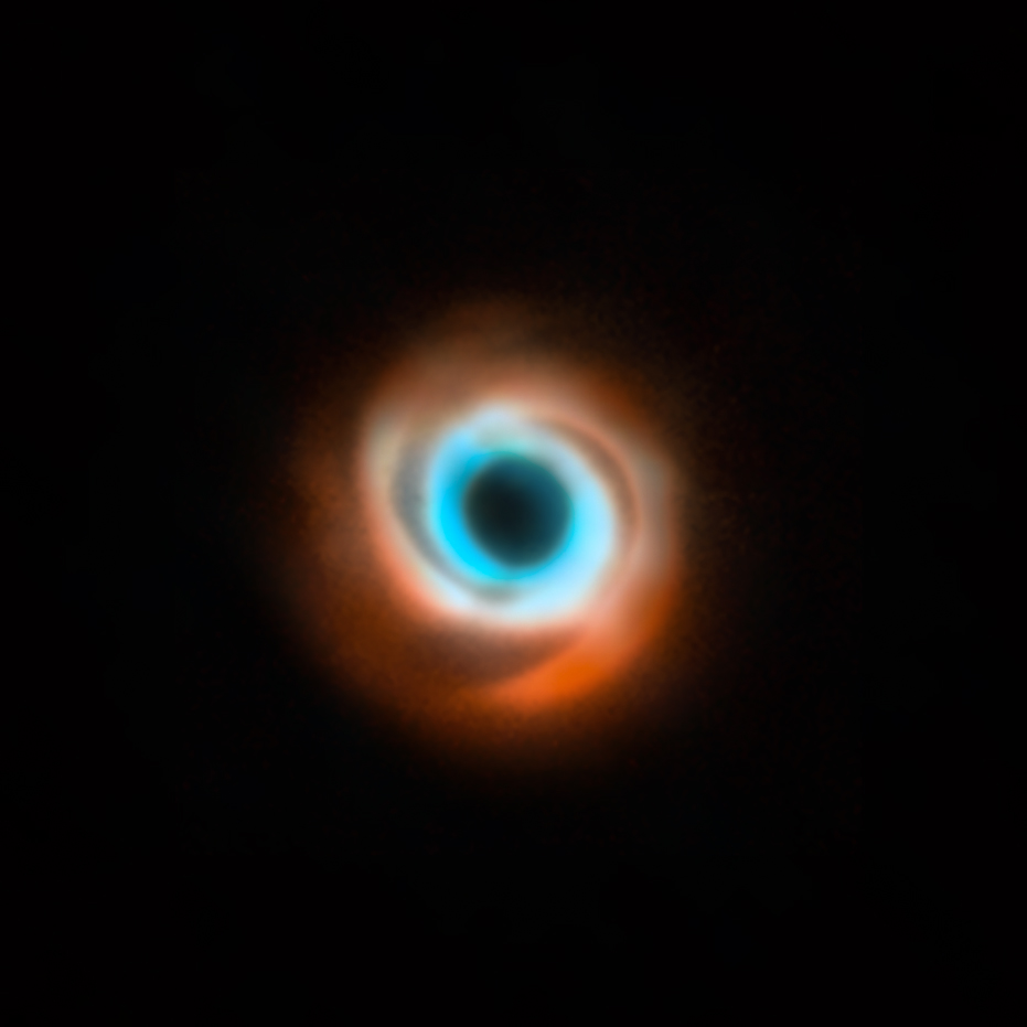 A joint VLT and ALMA view of the disc around the star HD 135344B. Credit: ESO/T. Stolker et al./ALMA (ESO/NAOJ/NRAO)/N. van der Marel et al.