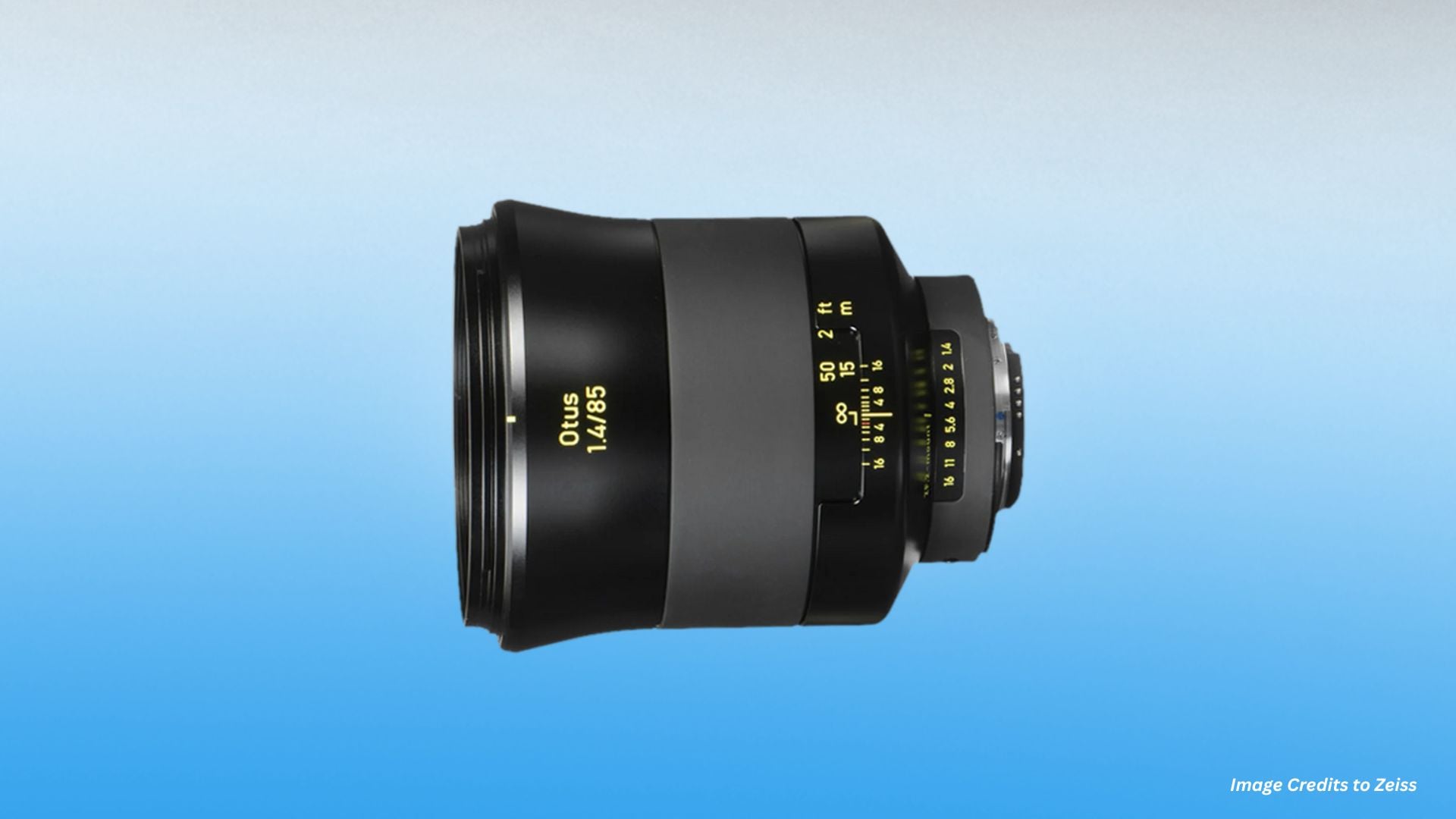 A premium Zeiss Otus lens displayed prominently, designed for ultimate sharpness and clarity. This lens is well-regarded in the photography community for its unparalleled performance, especially in professional portrait and landscape photography.