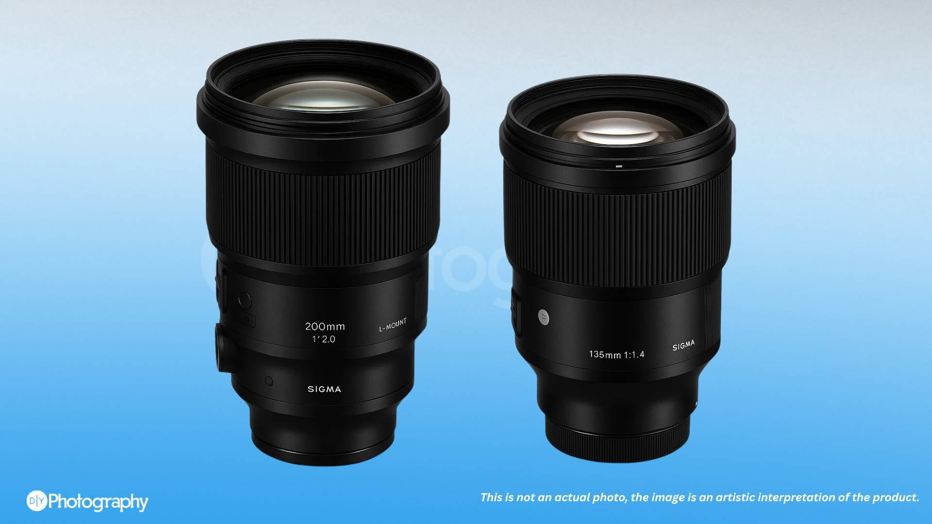 A comparison image of the Sigma 200mm f/2.0 lens, demonstrating the premium quality and craftsmanship of the lens.