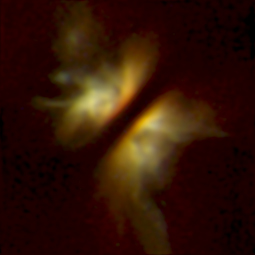 This image of IRAS 04302+2247 was captured by Hubble in 1999. Credit: D. Padgett (IPAC/Caltech), W. Brandner (IPAC), K. Stapelfeldt (JPL), and NASA/ESA