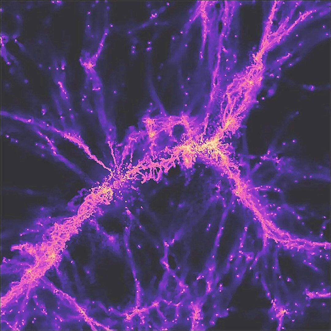 Cosmic filament observed in the MUSE Ultra Deep Field (MUDF). Credit: Davide Tornotti/University of Milano-Bicocca/MPA