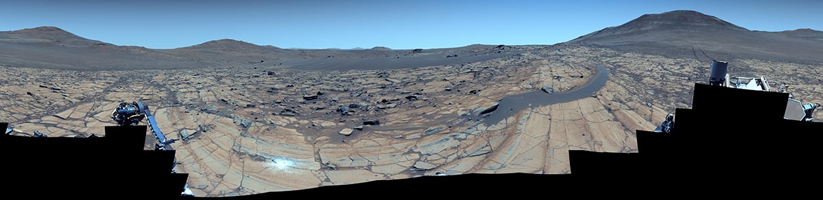 NASA's Perseverance Mars rover used its Mastcam-Z camera to capture a 360-degree panorama of an area nicknamed "Falbreen." Credit: NASA/JPL-Caltech/ASU/MSSS