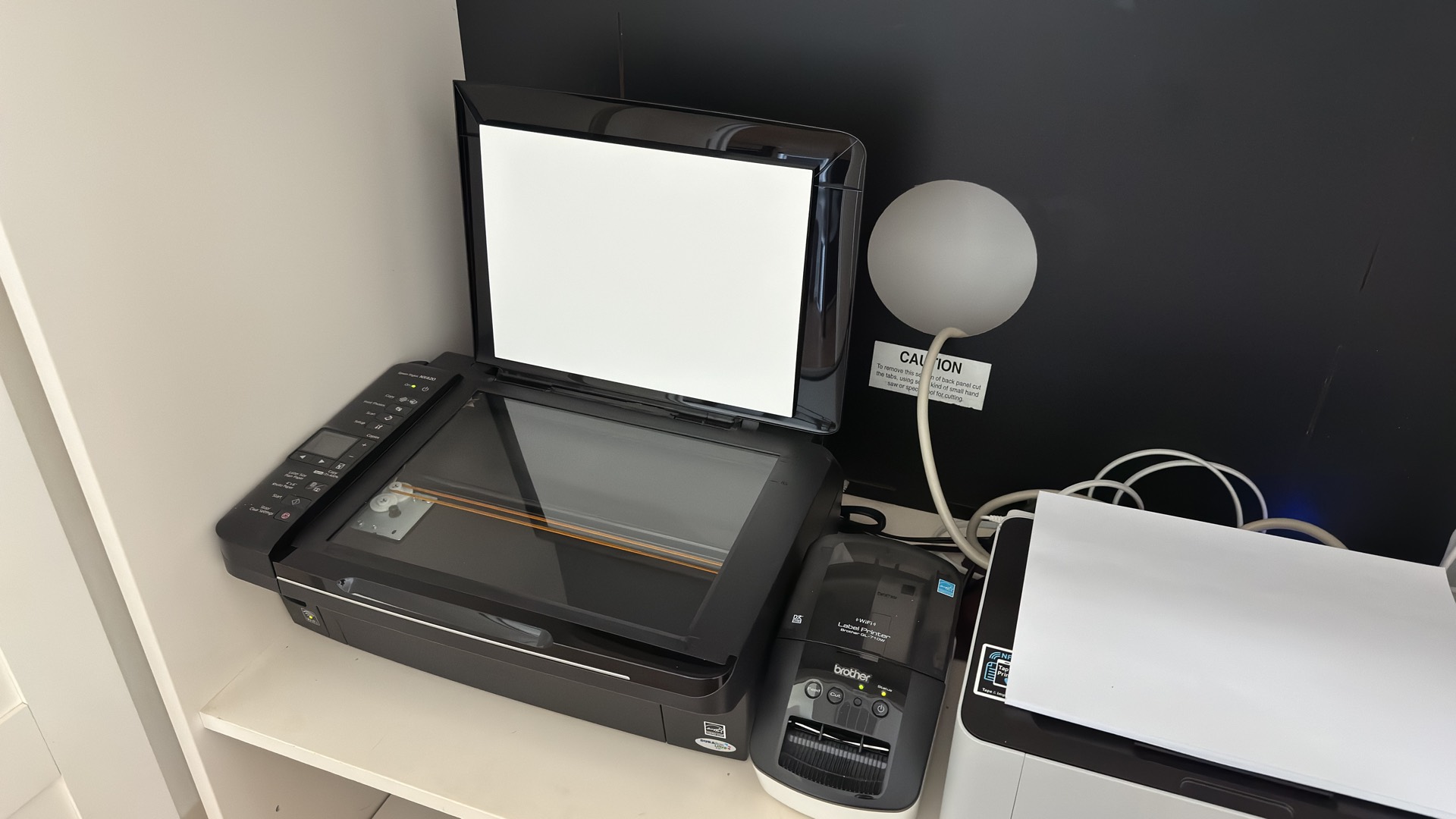 A flatbed scanner