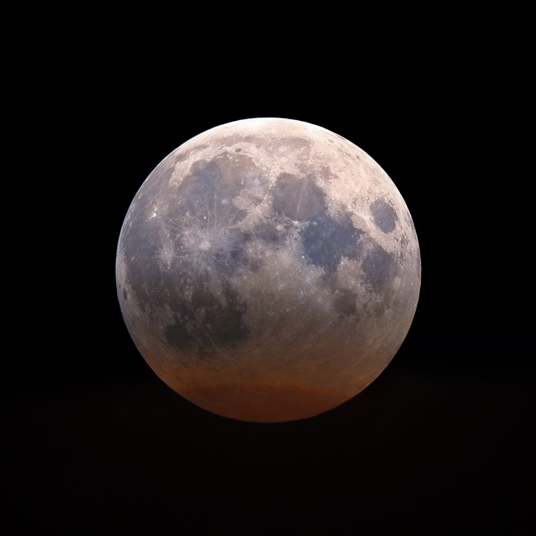 Scene from a partial lunar eclipse