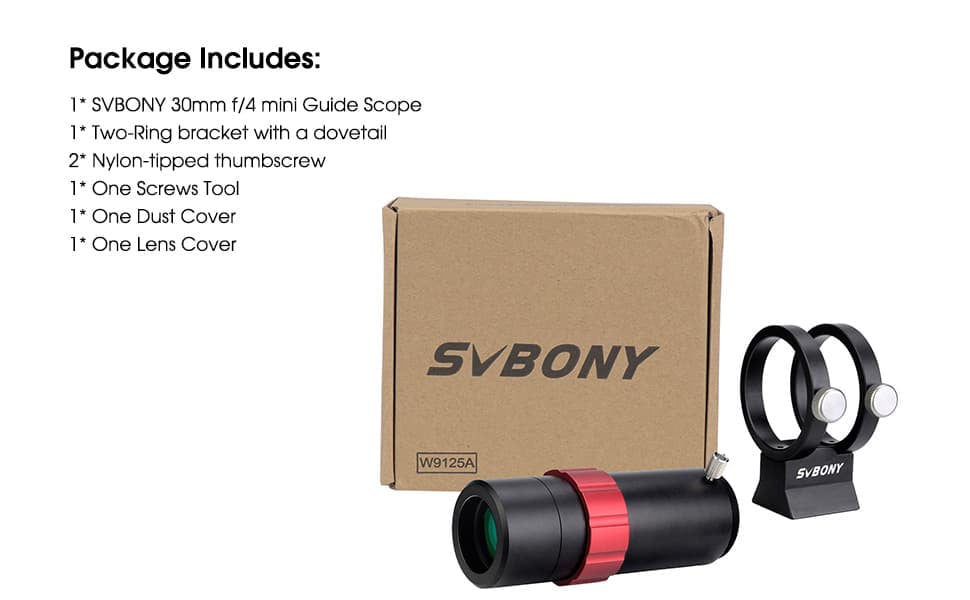 Package contents of Svbony SV165