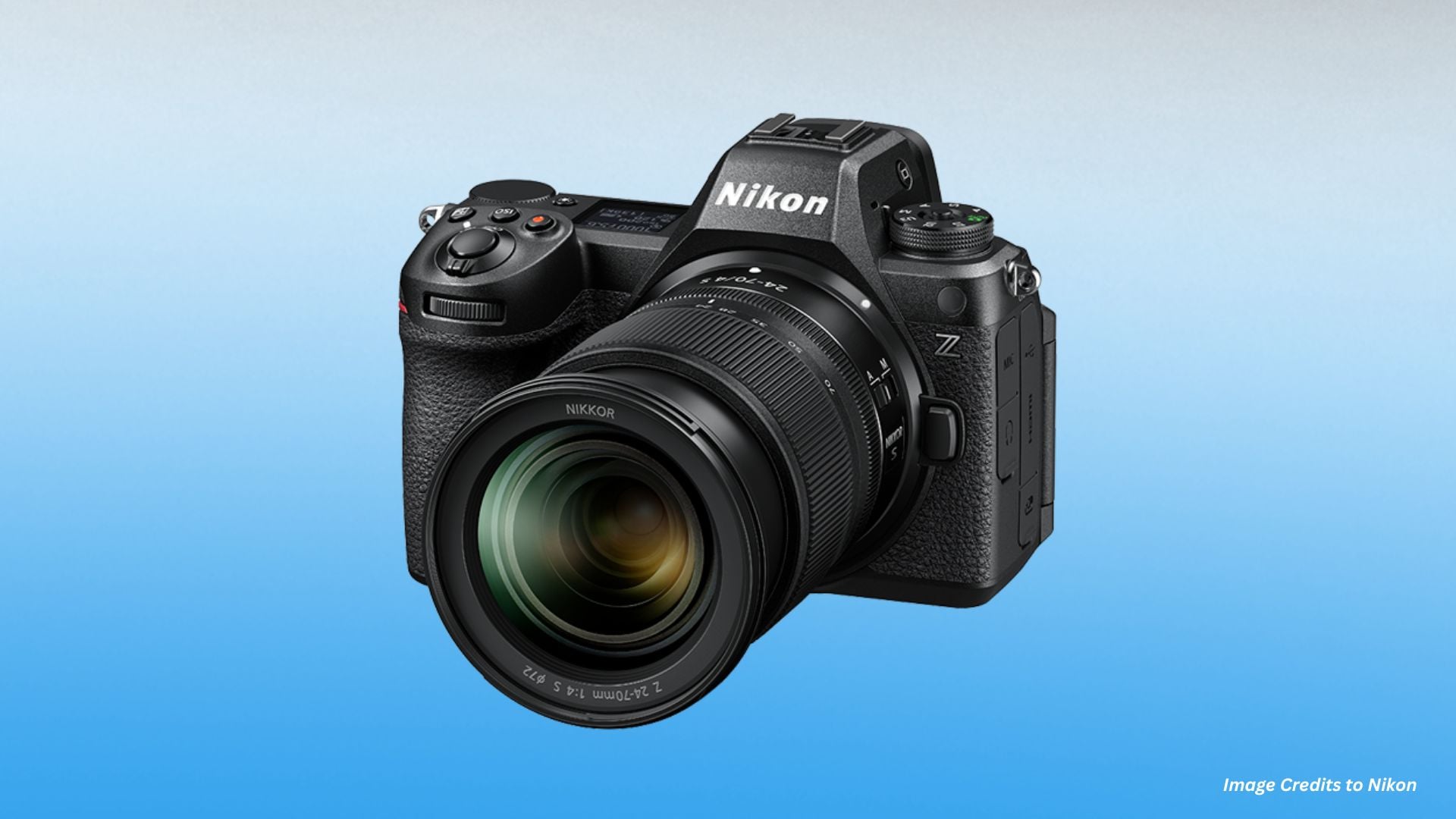 Full-frame mirrorless camera with 24.5MP sensor, in-body stabilization, 4K video recording, dual memory card slots, and professional build quality.