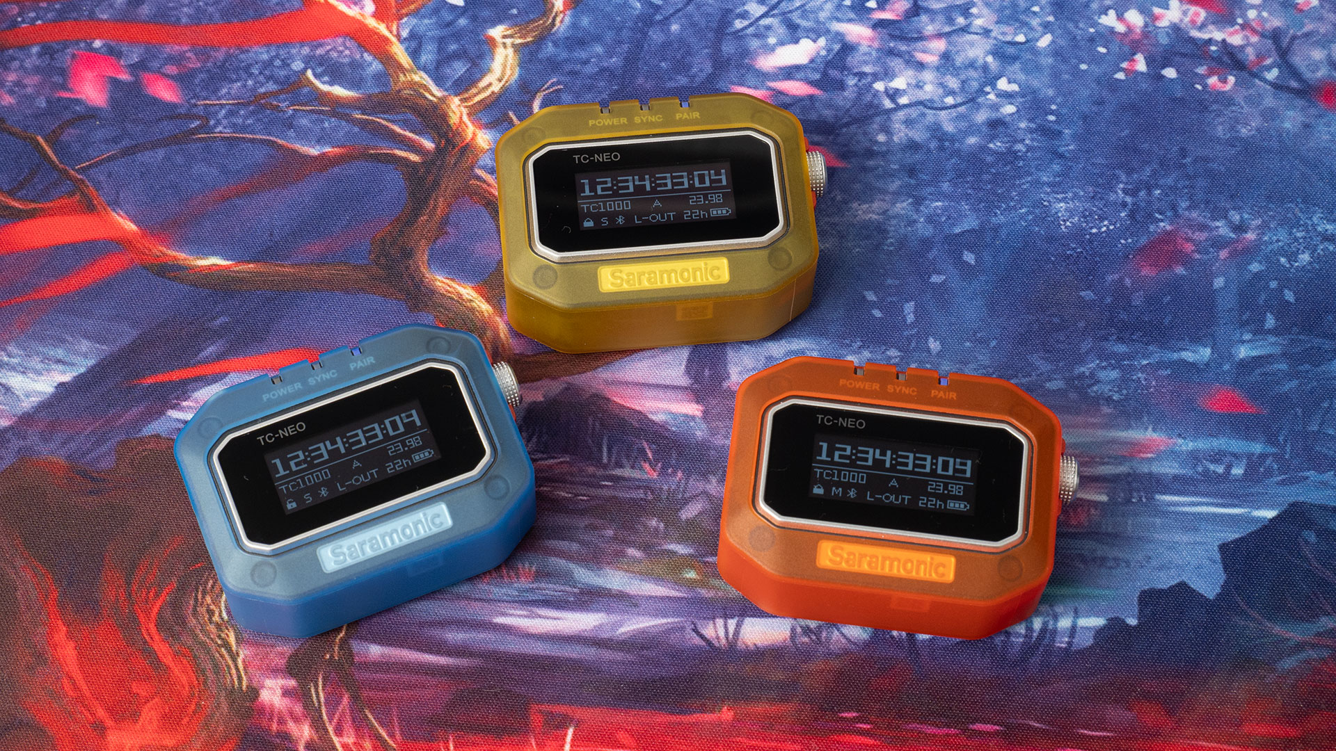Different colours of cover for the Saramonic TC-NEO