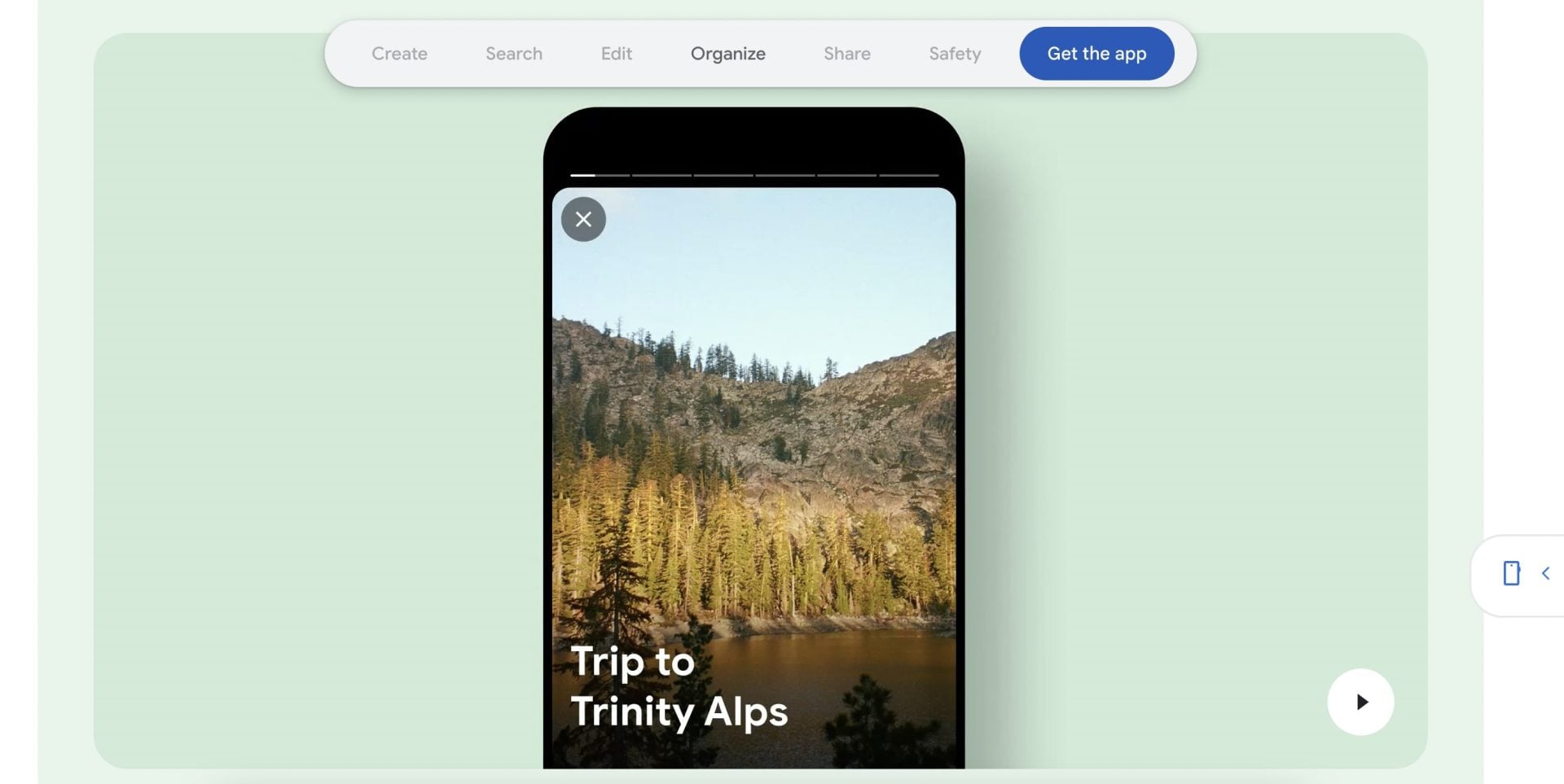 A screenshot of Google Photos