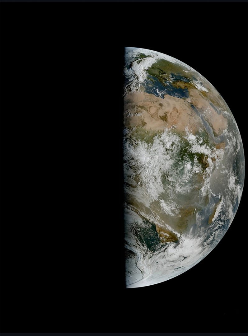 The Earth at the autumn equinox on 22nd September 2025, photographed by Meteosat-12
