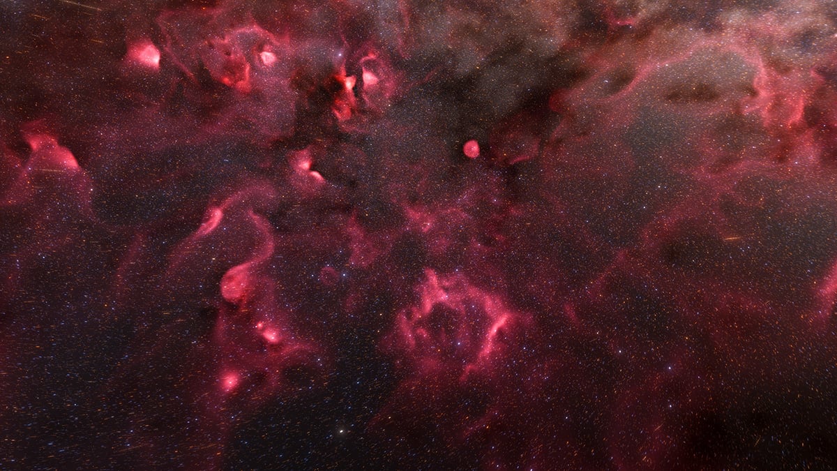 This is a still image of the animation showing Gaia’s star-formation map in 3D. Credit: ESA/Gaia/DPAC, S. Payne-Wardenaar, L. McCallum et al (2025)