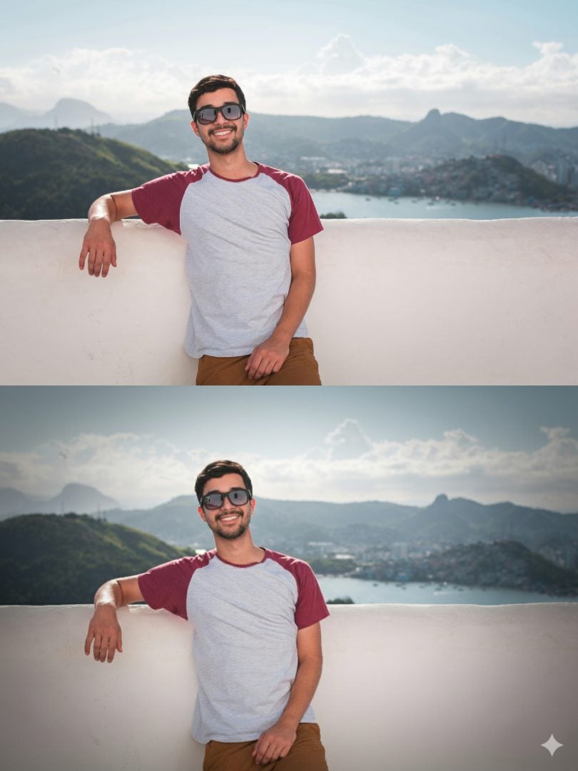 Portrait of a man with vignette