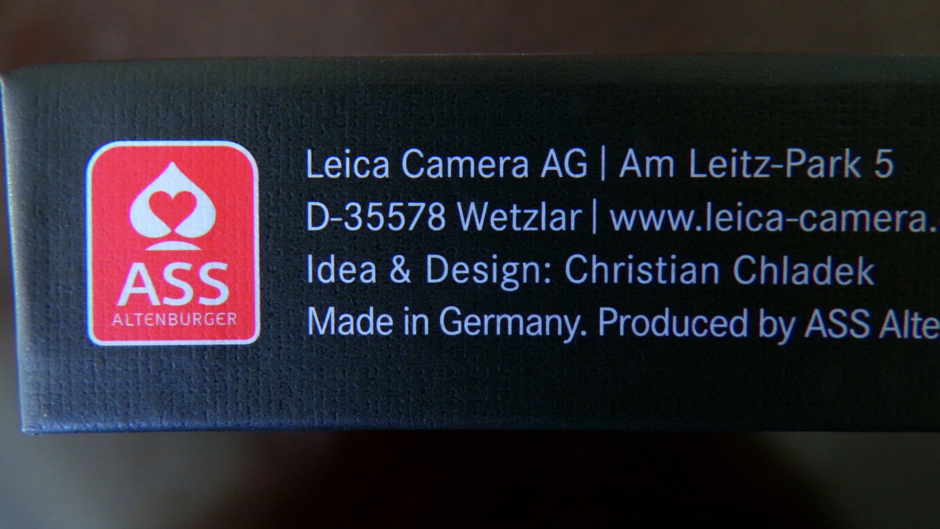 Side of card box