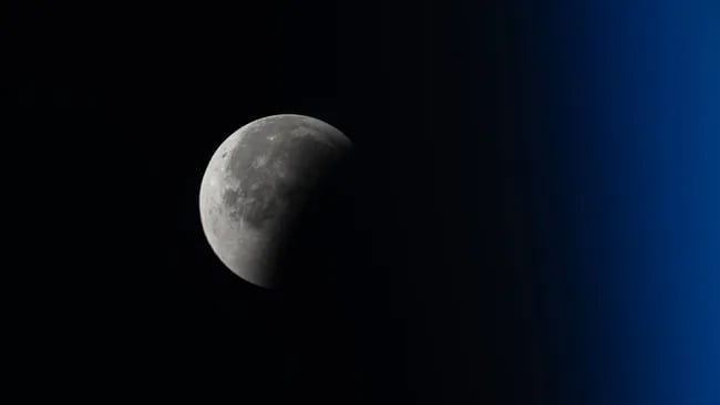 This image of the eclipse was captured from ISS by NASA astronaut Zena Cardman