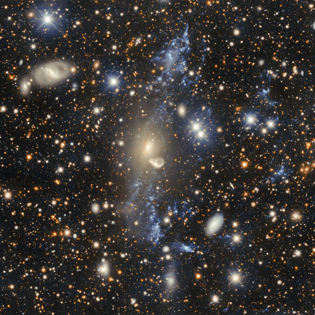 NGC 5291, another galaxy with a history of cosmic collision. Credit: Dark Energy Survey/DOE/FNAL/DECam/CTIO/NOIRLab/NSF/AURA