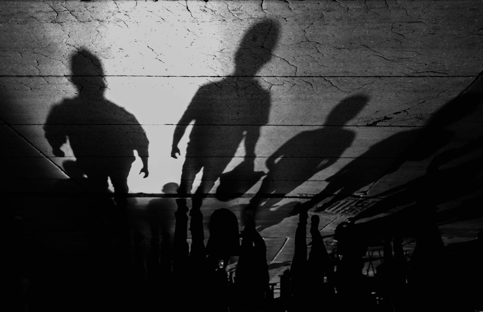 Photo of shadows of men