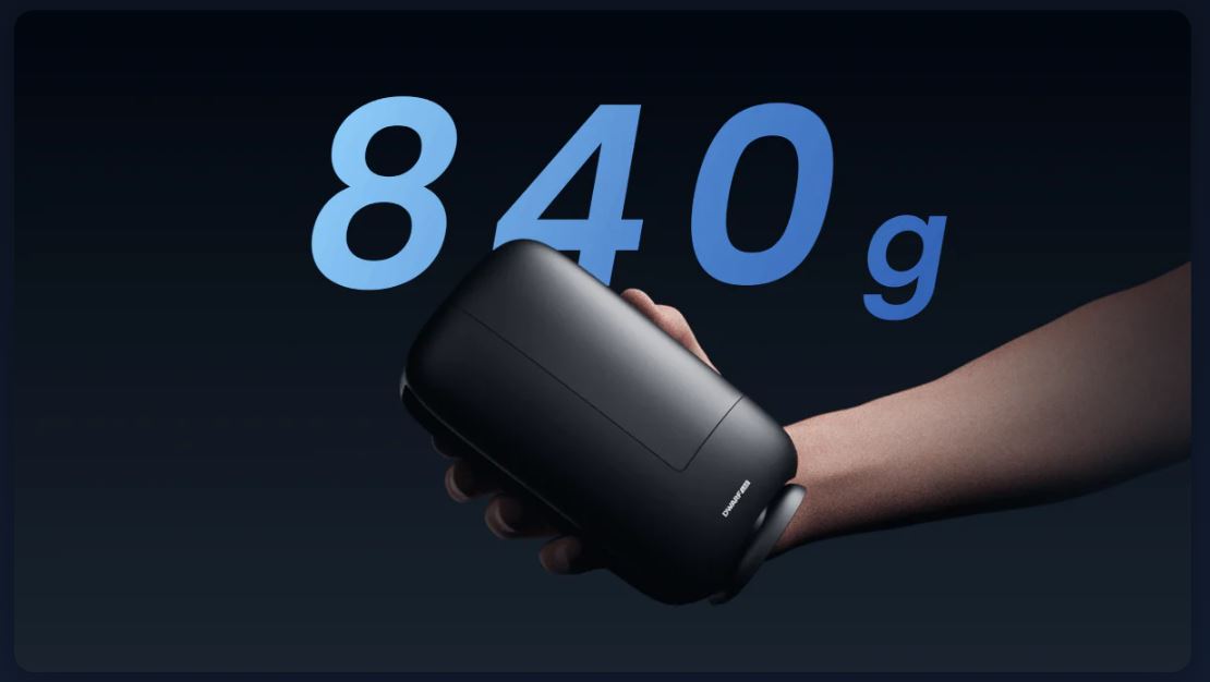 Dwarf Mini weighs just 840 g, making it ultra-portable