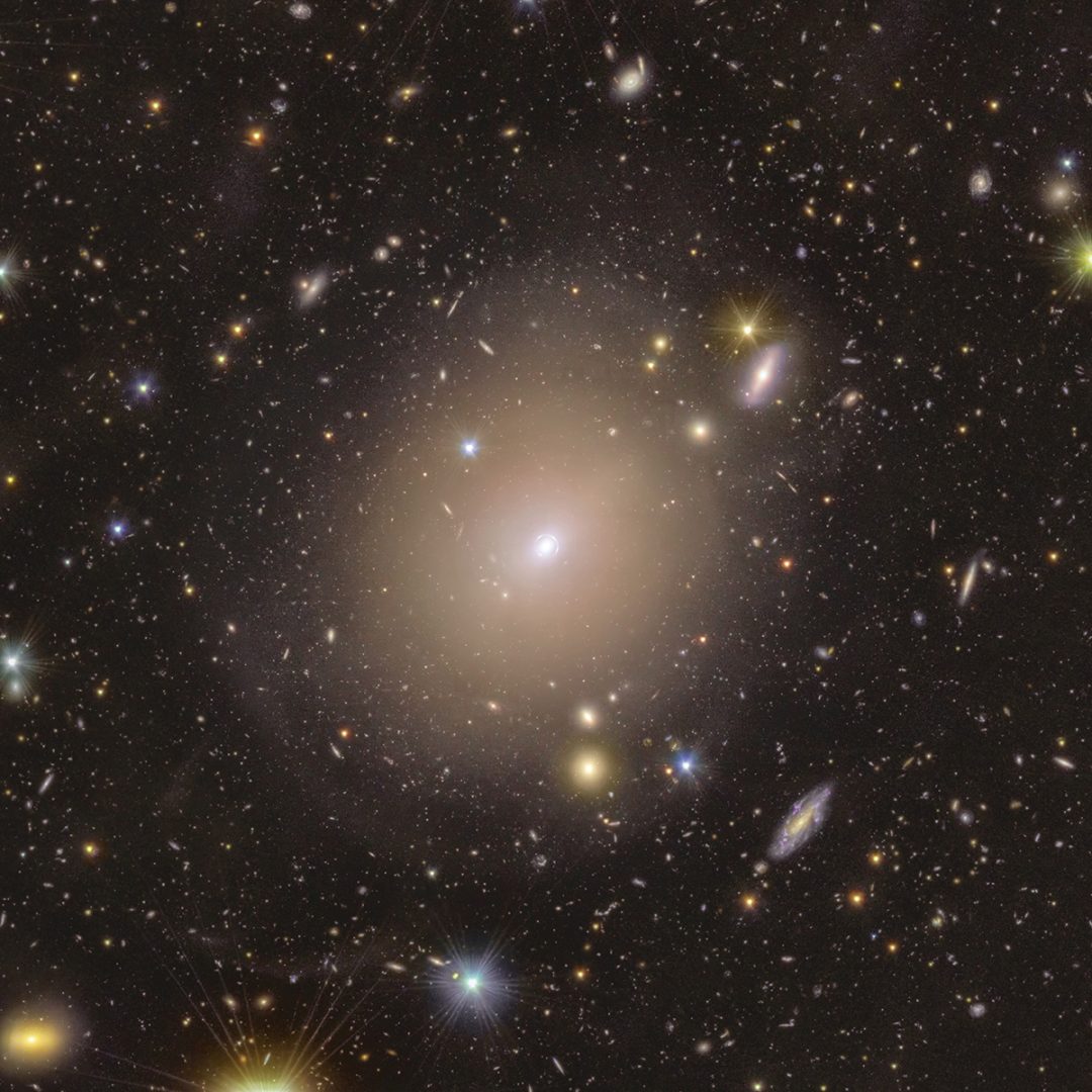 Euclid image of a bright Einstein ring around galaxy NGC 6505. Credit: ESA/Euclid/Euclid Consortium/NASA, image processing by J.-C. Cuillandre, G. Anselmi, T. Li