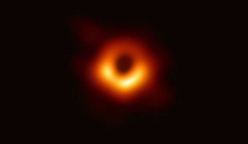 The first ever image of a black hole, released in 2019. Credit: EHT