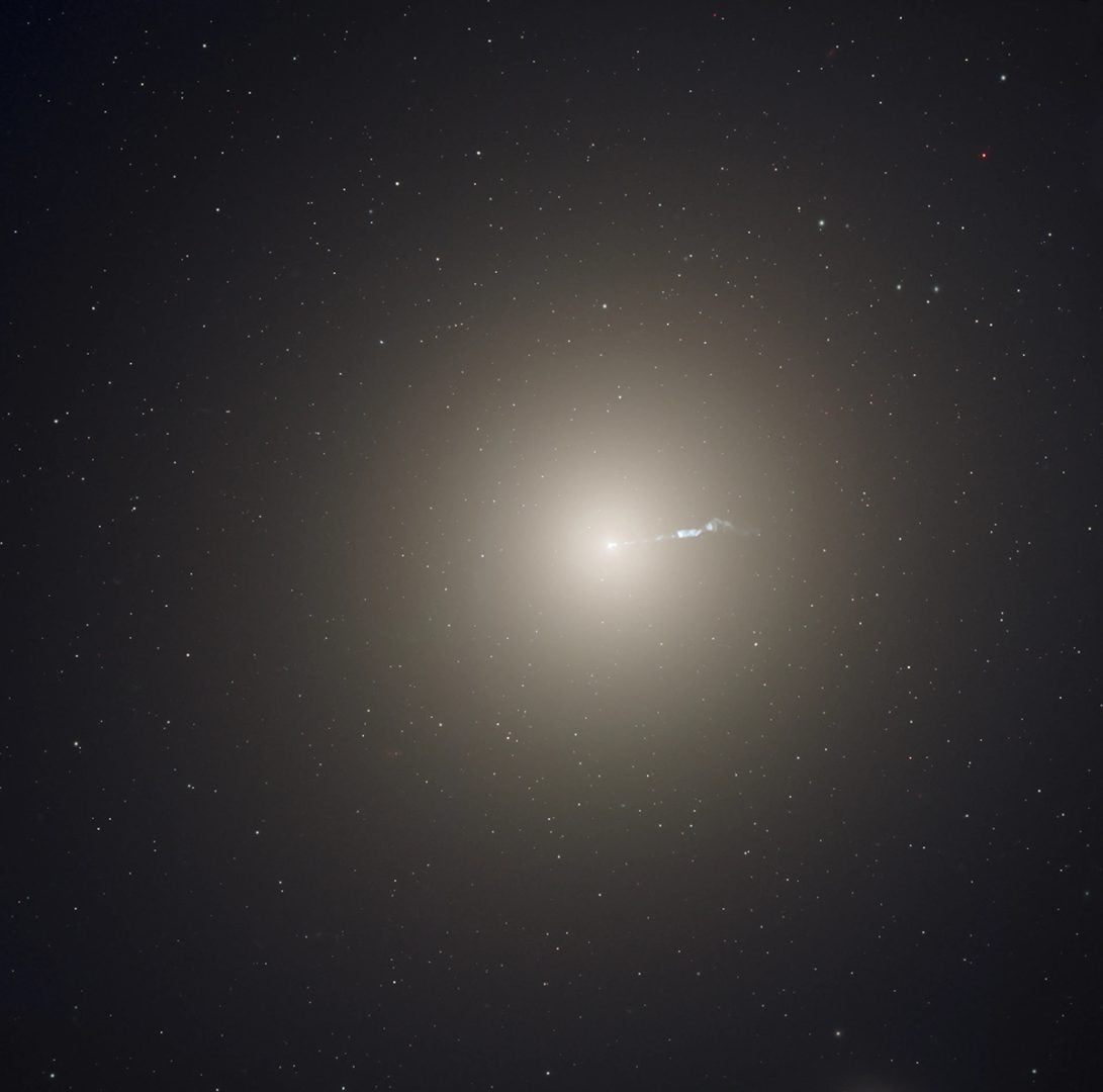 M87 galaxy photographed by the Hubble Space Telescope/ Credit: NASA, ESA and the Hubble Heritage Team (STScI/AURA); Acknowledgment: P. Cote (Herzberg Institute of Astrophysics) and E. Baltz (Stanford University)