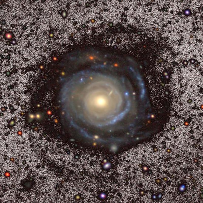 A close-up of the Malin 2 galaxy. Credit: Junais et al. 2025/TTT