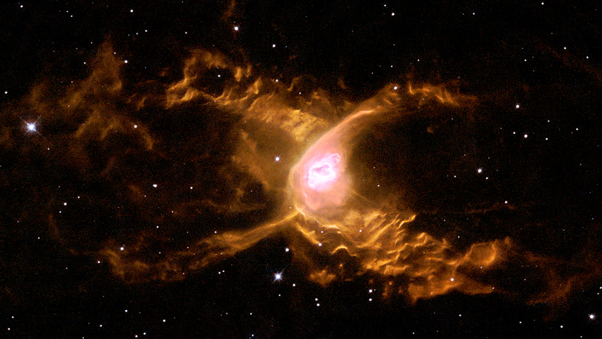 Hubble's 1997 image of the red spider nebula. Credit: ESA/Hubble & NASA, G. Mellema (Leiden University, the Netherlands)