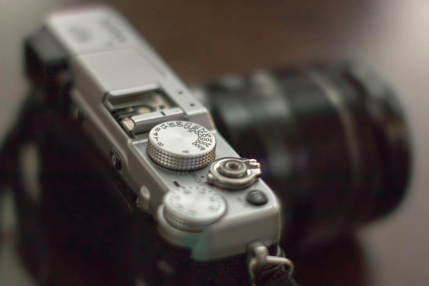Buttons on a film camera