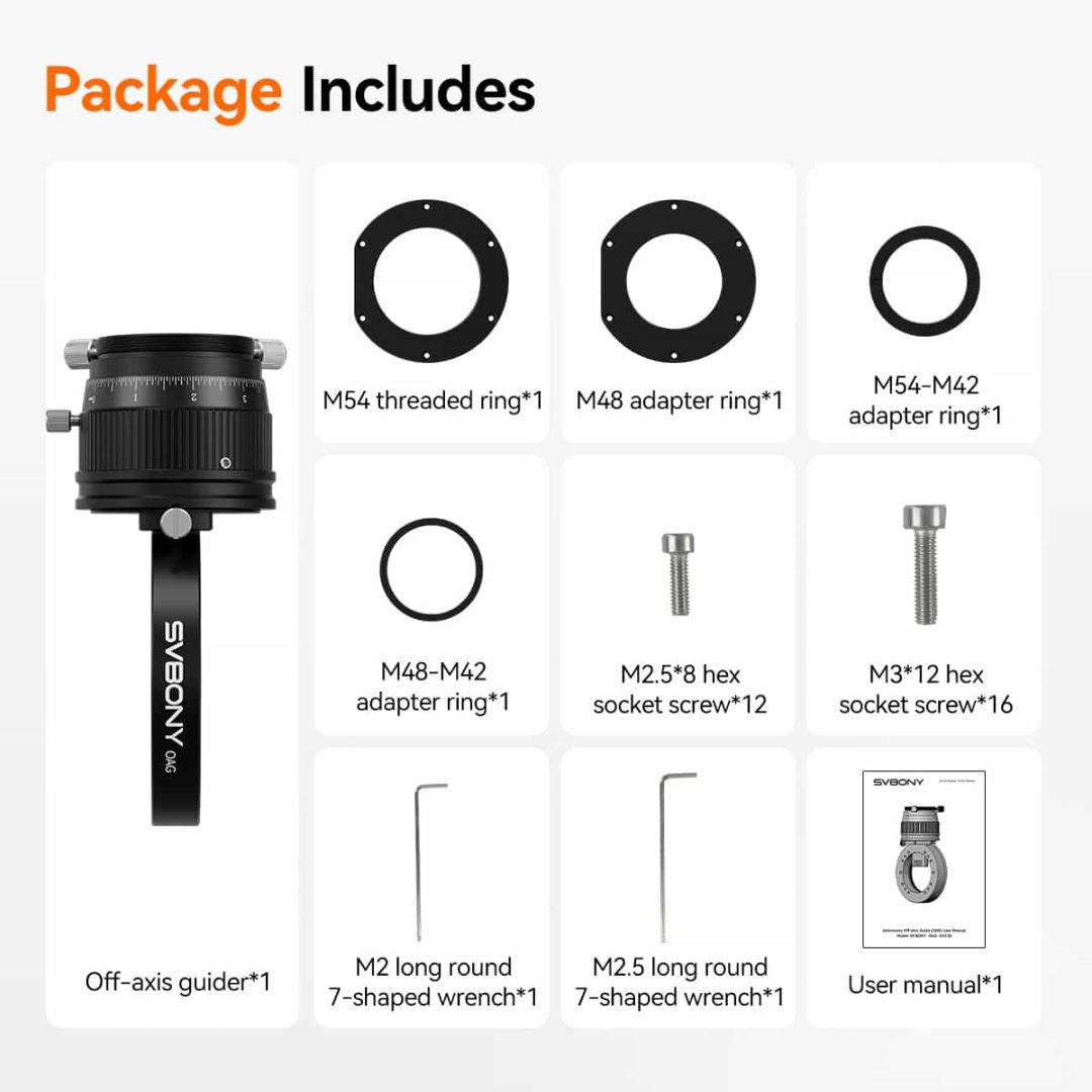 Package contents of Svbony SV238