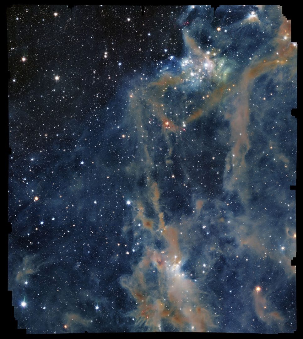 Euclid captured this vast region, LDN 1641, a part of the Orion A molecular cloud. Credit: ESA/Euclid/Euclid Consortium/NASA, image processing by M. Schirmer (MPIA, Heidelberg)
