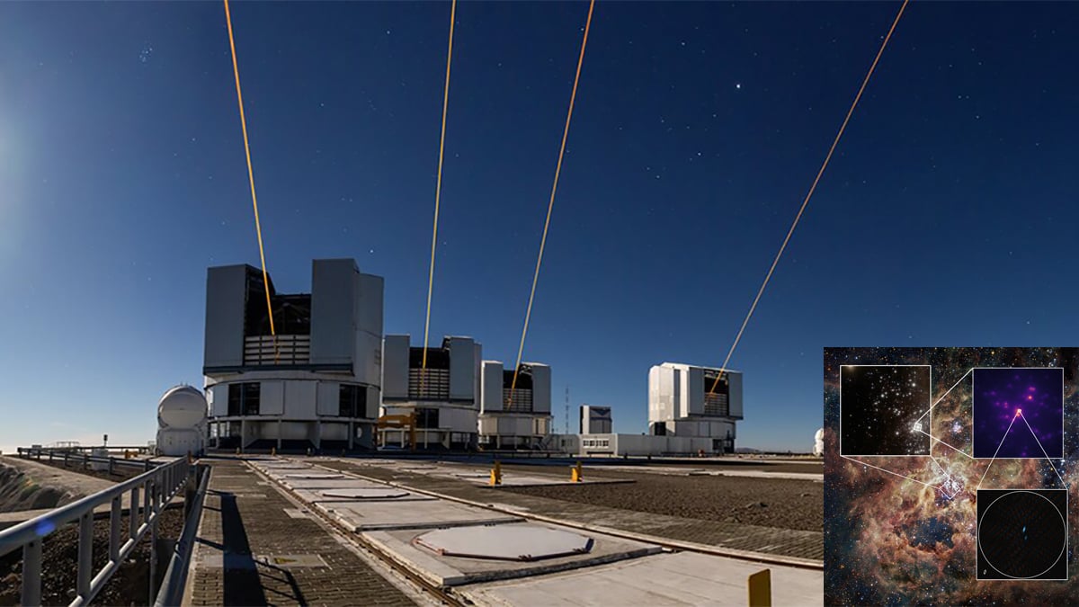 ESO's GRAVITY+ finds binary star in tarantula nebula cover