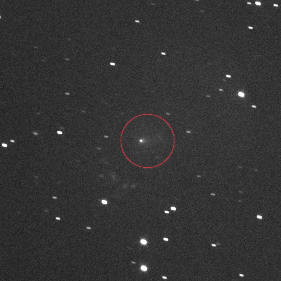 This image of interstellar comet 3I/ATLAS was created by stacking multiple images captured by NASA's LUCY spacecraft on Sept. 16, 2025. Credit: NASA/Goddard/SwRI/JHU-APL