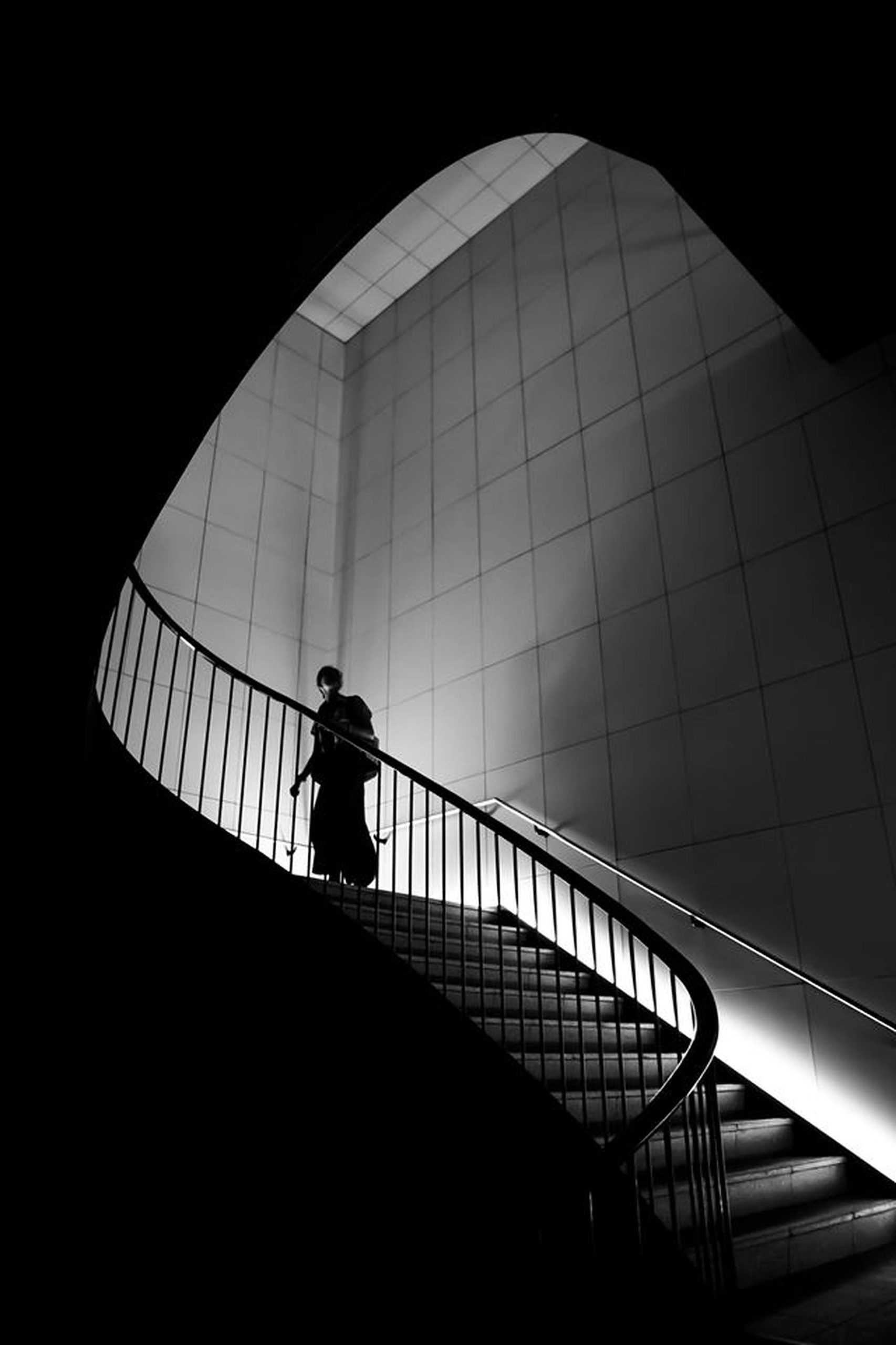 A black and white photo portrait