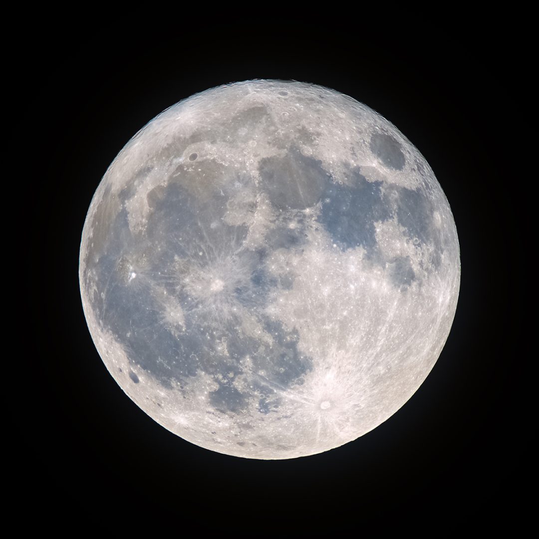 A "mineral moon" highlights the colourful lunar surface