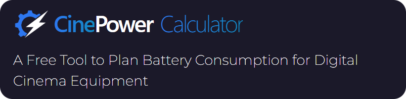 CinePower Digital CinemaGear Battery Calculator