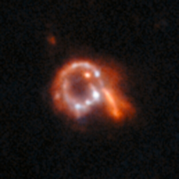 This object was classified by the research team as a “collisional ring” galaxy, one of only two that were found. Credit: ESA/Hubble & NASA, D. O’Ryan, P. Gómez (European Space Agency), M. Zamani (ESA/Hubble)
