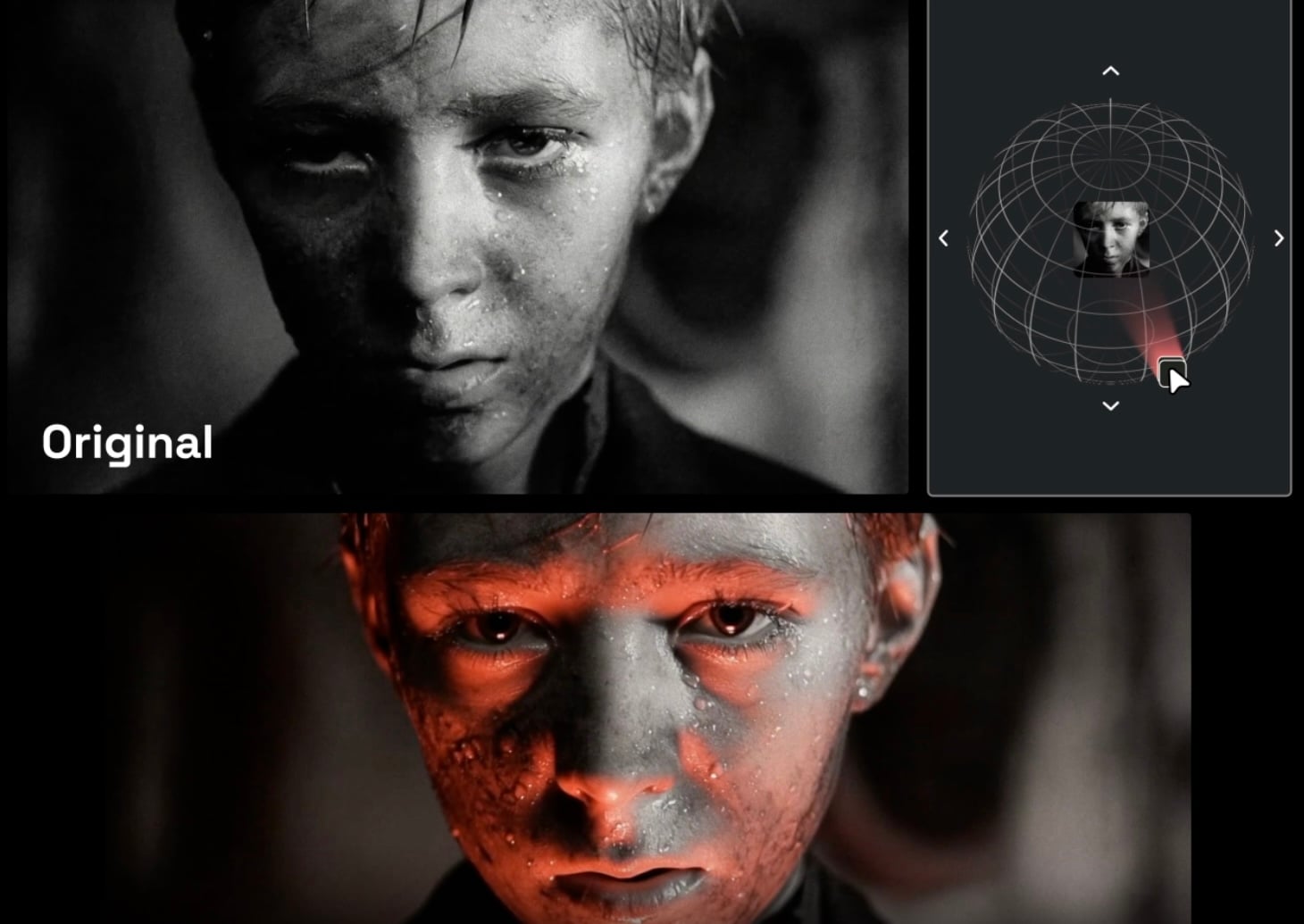 AI adjust photo lighting