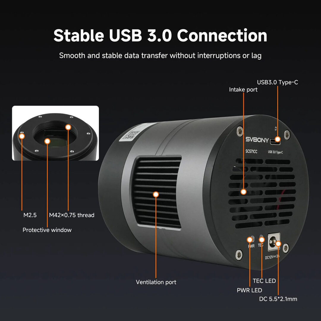 USB 3.0 connection ensures smooth and fast data transfer