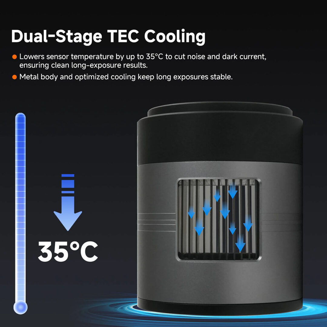 Dual-stage cooling ensures low temperature and low noise