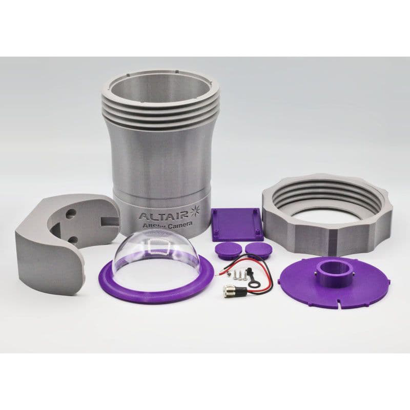 Package contents of Altair Sentinus AllSky Camera Dome Housing
