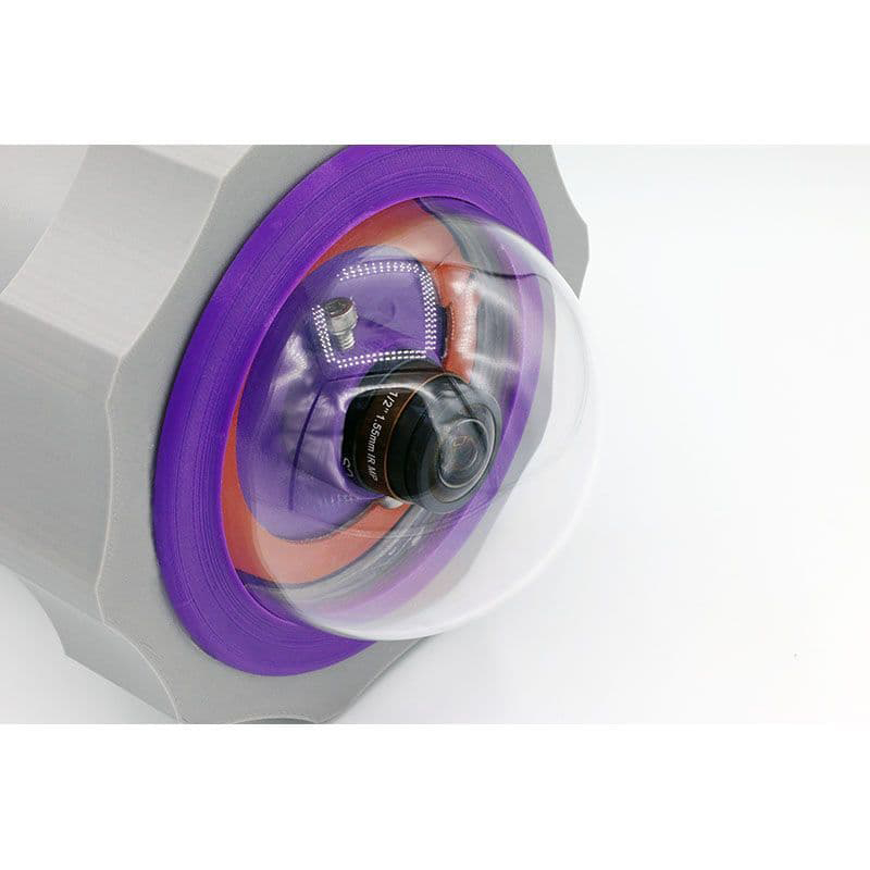 The camera enclosure uses weather-resistant PETG plastic