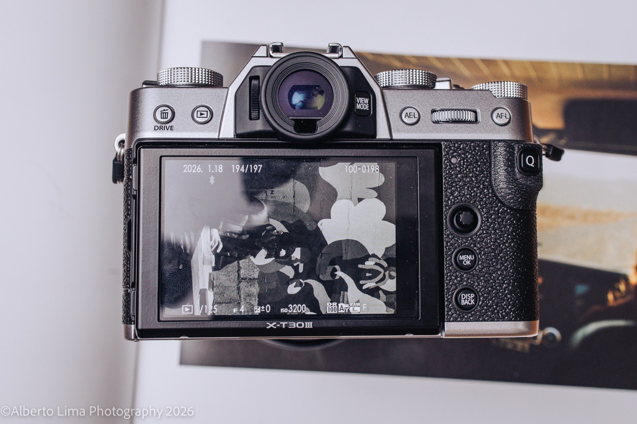Rear LCD monitor on the Fujifilm X-T30 III