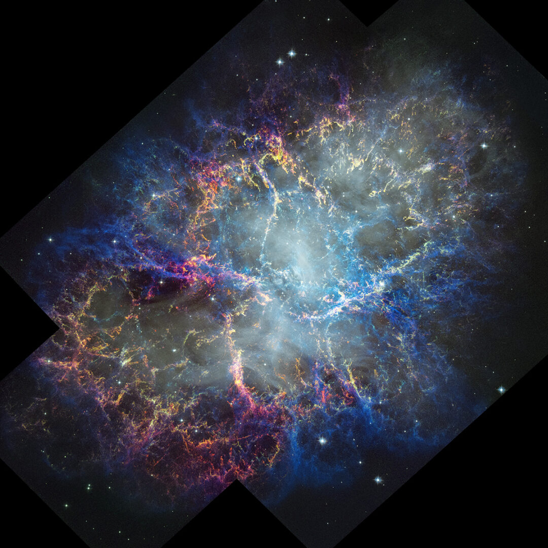 The NASA/ESA Hubble Space Telescope has captured the intricate detail of the Crab Nebula with its Wide Field Camera 3. The colours in the image trace Hubble’s detection of oxygen and sulfur gases in the nebula at varying densities and energies. Credit: NASA, ESA, STScI, W. Blair (JHU). Image Processing: J. DePasquale (STScI)