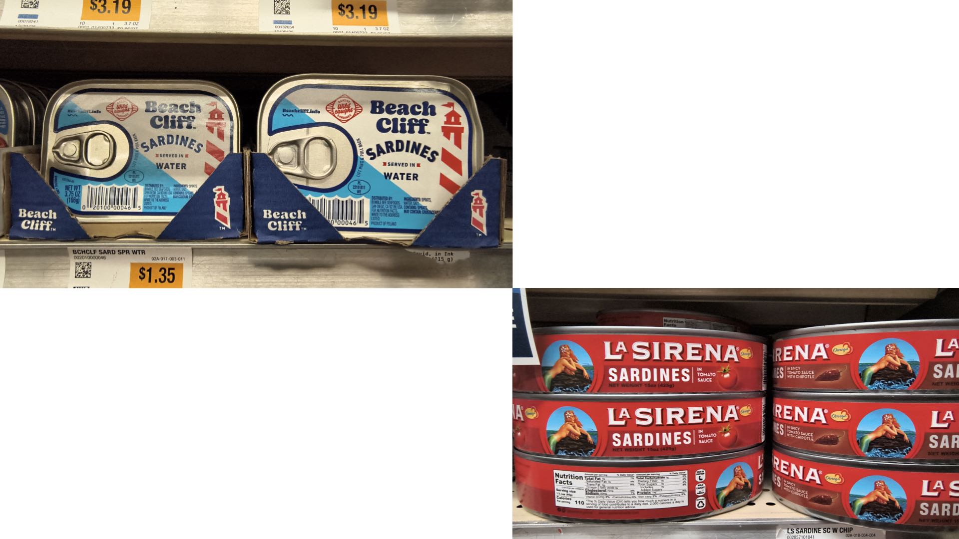 Supermarket sardines