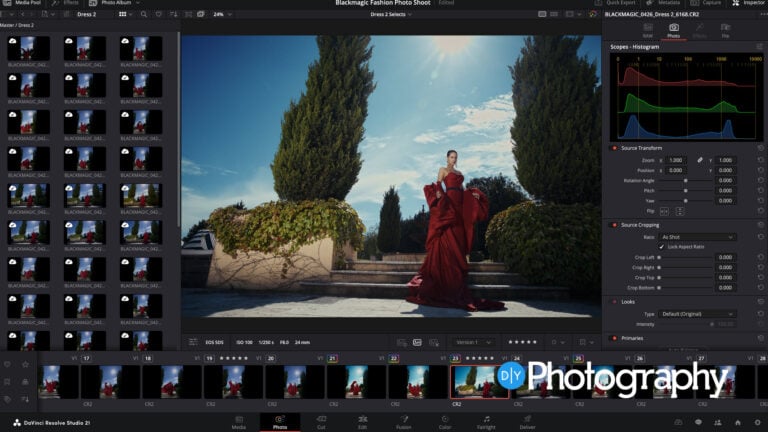 A UI Rendering of DaVinci Resolve 21's New Photo Page