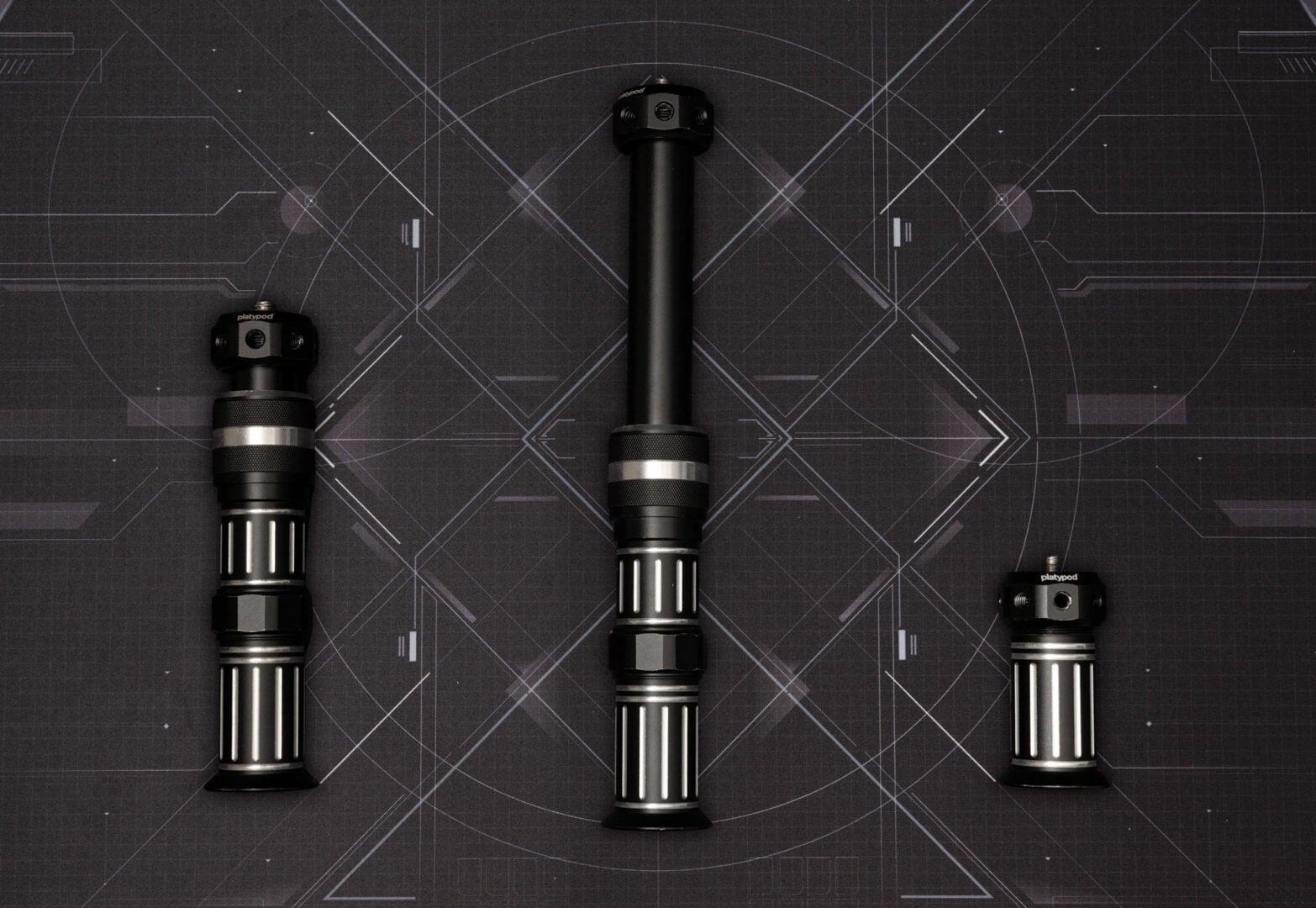 Platypod Bracket & Bounce - Lightsaber-style handles